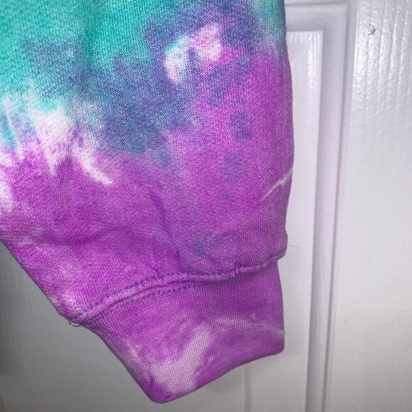 EXIST‎ Tie Dye Hoodie. Green and Purple. Unisex Small - Picture 6 of 8